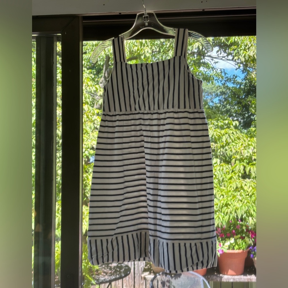 Hanna Andersson Navy and White Striped Girls Sundress US size 12